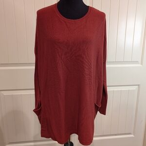Tea n Rose Brick Red Tunic Sweater